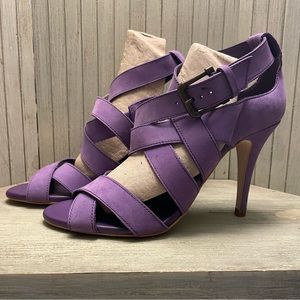 NWT Zara Purple Suede Stiletto Heels Made in Spain 39